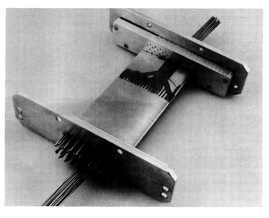 NACA 0012 wind tunnel model at NASA Langley showing surface pressure taps and tubing bundles