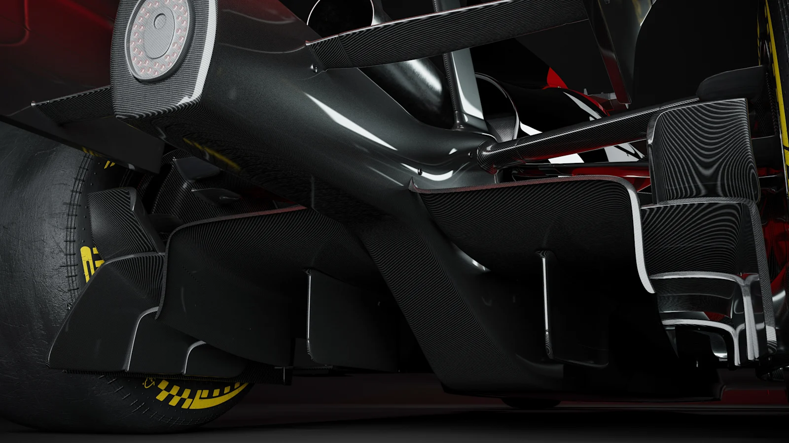 Official Formula 1 2026 car rear and floor reference image